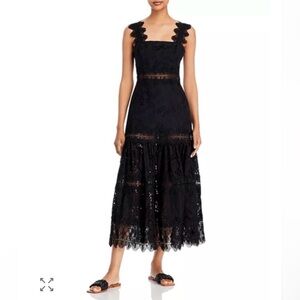 Waimari Ibiza Dress - Black Lace Maxi Dress